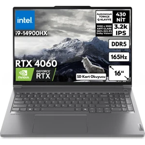 Thinkbook 16P G5 I9-14900HX 64GB 2 Tbssd RTX4060 (8 Gb) 16" 3.2k Freedos Dizüstü Bilgisayar 21N50024TRHMF5