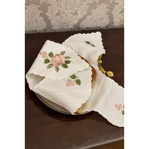 Nakışlı Ekmek Örtüsü. Gül Desenli
