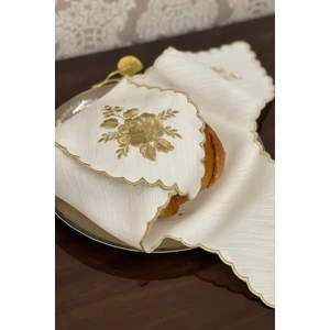 Nakışlı Ekmek Örtüsü. Gül Desenli