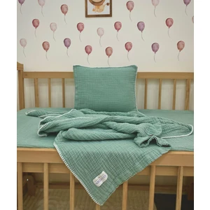 Park Yatak Bebek Müslin Nevresim Takımı Yeşil 70X110