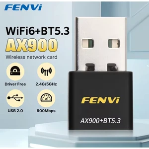 FENVİ Wifi-6 Wifi+Bluetooth 5.3 Adaptörü CE Sertifikalı Yüksek Çekim Düşük Gecikme Süper Hızlı Çift Bant 900Mbps/5Ghz/2.4Ghz