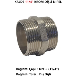 11/4" Sarı / Krom Dişli Nipel DN32 - Chrome Nipple