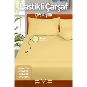 Eve Tekstil Fitted  Penye Kumaş Çift Kişilik Lastikli Çarşaf