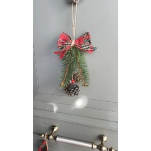 Yılbaşı Kapı Süsü- Ekoseli Kapı Süsü- Kozalaklı Kapı Süsü