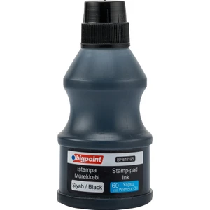 Istampa Mürekkebi Kaşe ve Istampa ile Uyumlu Yağsız ve Kalıcı Mürekkep Siyah 60 ml