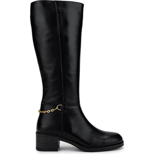 Tamer Tanca Kadın  Deri Siyah Deri Klasik Çizme 1079 45 Bn Czm SK24-25 Sıyah Dr