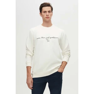 Twn Relaxed Fit Ekru Nakışlı Sweatshirt