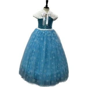 Butik Happy Kids Kız Çocuk Frozen Elsa Kostümü Askılı Bolerolu Takım Taç Asa Saç Eldiven Setli