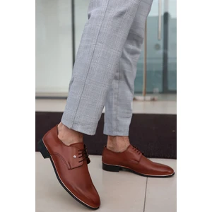 Erkek Taba Cilt Damatlık ve Günlük Kullanım Neolitik Rahat Klasik Ayakkabı 573-1