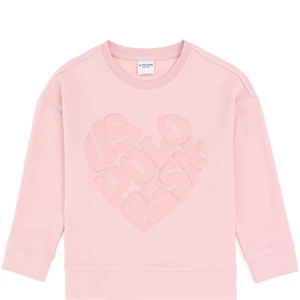 U.S. Polo Assn. Kız Çocuk Pembe Sweatshirt 50296378-VR041