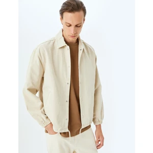 Çıtçıt Düğmeli Cep Detaylı Pamuklu Kot Ceket