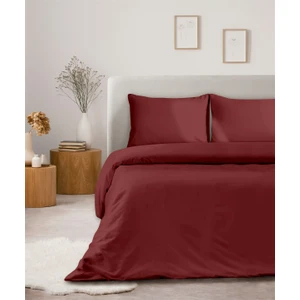 Organik Pamuk Akfil Nevresim Tek Kişilik 160 x 220  cm  Koyu Bordo