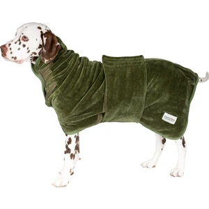 Oya Pet Premium® Doğal Pamuklu Süper Su Emici Lüks Havlu Ayarlanabilir Bel Küçük ve Büyük Irk Için Bornoz