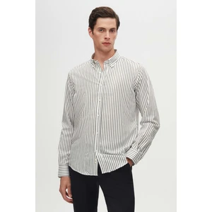 Ds Damat Slim Fit Siyah Çizgili Gömlek