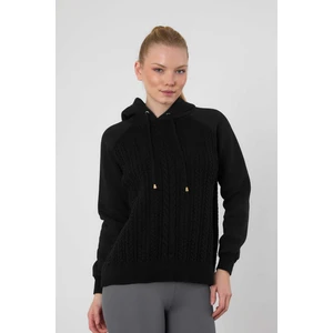 3500 Triko Detay Sweat Siyah