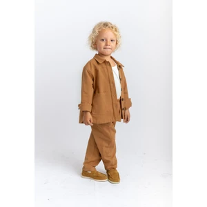Gabardin Ceket 2-7 Yaş Taba