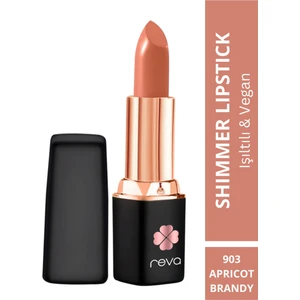 Shimmer Lipstick Apricot Brandy - Işıltı Ruj - 4 gr - No: 903 - Vegan & Temiz Içerik