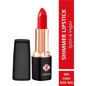 Shimmer Lipstick High Risk Red - Işıltı Ruj - No: 904 - Vegan & Temiz Içerik