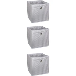 3'lü Raf Organizer Kutu Seti (30  x  30  x  30 cm ) Yeni Sezon Nano Teknoloji Su Geçirmez Kumaş Gri 3 Adet