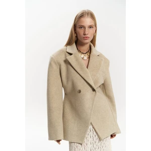 Naica Bej Belden Oturmalı Blazer