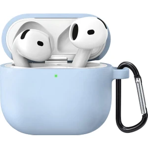 Airpods 4.nesil / Anc Liquid Silicone Lansman Mavi