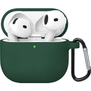 Airpods 4.nesil / Anc Liquid Silicone Lansman Koyu Yeşil