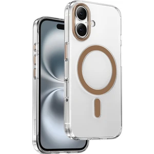 iPhone 16 Uyumlu Af Kaplamalı Hd Tuş Kamera Kısmı Metalik Renk Aurora Şeffaf Magsafe Kılıf