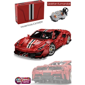 Cada Italian Red Supercar -C61042W (3187 Parça) Uzaktan Kumandalı Oyuncak Yapım Seti