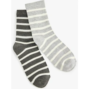 2'li Çizgili Tenis Çorap Seti