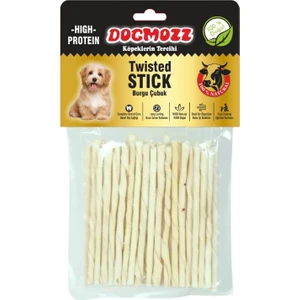 Dogmozz Premium Deri Burgu Stick Kalın Beyaz 50 Adet