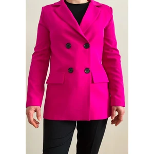 Ms. Endam Kadın Astarlı Blazer Ceket - Fuşya