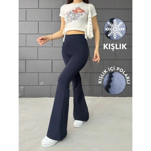 Balta Collection Kadın Kışlık Içi Polarlı Ispanyol Paça Yüksek Bel Likralı Toparlayıcı Tayt Pantolon