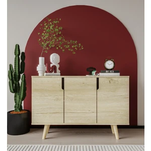 VM VERTEX MOBİLYA Verona 120  cm  Konsol, Kahve Köşesi, Tv Ünitesi, Çok Amaçlı Ahşap Ayaklı Konsol S