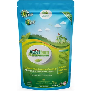 %100 Organik Solucan Gübresi® 1,5 Kg / Doypack Ambalaj