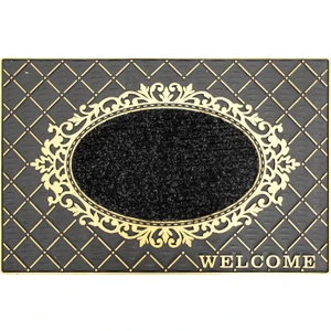 Birce Home  Dekoratif Orta Kısmı Halı Gold Kapı Önü Paspas 45 x 70 cm