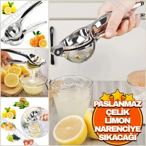 Paslanmaz Çelik Limon Narenciye Sıkacağı Lüks Ağır Çelik  Portakal Limon Sıkacağı
