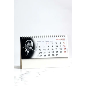 2025 Atatürk Masa Takvimi - 15 Yapraklı Piramit Takvim (14X20 Cm)