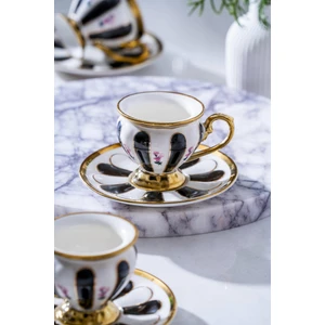 Scarlet 6 Kişilik Siyah Kahve Fincanı Takımı - 90 ml
