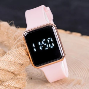 Watch Pembe Renk Dokunmatik LED Ekran Rose Kasa Kız Çocuk Kadın Saati ST-304002