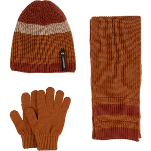 9-15 Yaş Garson 3'lü Takım Erkek Atkı, Eldiven ve Şapka Set Içi Polarlı