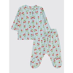 Civil Baby Kız Bebek Pijama Takımı 1-6 Ay Mavi