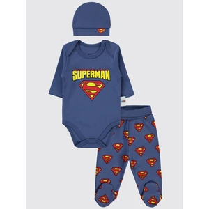 Süperman Erkek Bebek Takım 1-6 Ay Indigo
