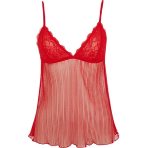 Fall in Love Triangle Dantelli Kırmızı Üst B0208AX24AU