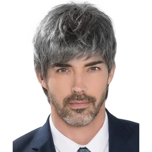 Papajack Dış Ticaret Peruk Avrupa ve Amerikalı Erkek Kabarık Kısa Kıvırcık Peruk Yüksek Sıcaklık Fiber Gül Net Büyükanne Gri Degrade Renk (Yurt Dışından)