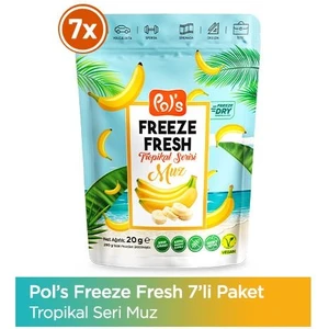 Freeze Fresh Muz 20 G x 7 Adet Freeeze Dry Dondurularak Kurutulmuş Meyve