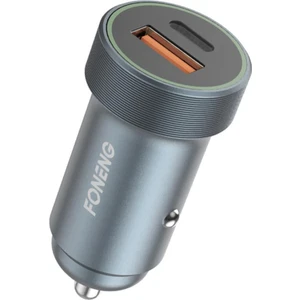 C16 30W  USB-C 1 Port USB 1 Port Araç içi Hızlı Şarj Aleti Samsung PPS Destekli Akım Korumalı Güç Adaptörü iPhone & Android & iPad Type-C PD 3.0 30W + QC 3.0 18W -