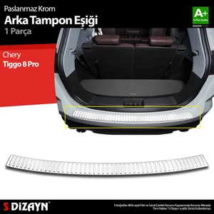 Chery Tiggo 8 Pro Krom Arka Tampon Eşiği 2022 Üzeri A+ Kalite