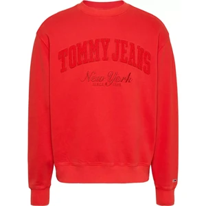 Erkek Tjm Rlx Vintage Varsity Crew Sweatahirt - Kırmızı