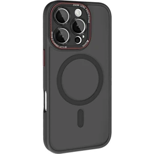iPhone 16 Pro Uyumlu Kamera Lens Hoparlör Korumalı Magsafe Transparan Sonic Silikon Kılıf