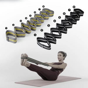 Sekiz Kademeli Pilates Bandı Direnç Bandı Yoga Lastiği Esneme Kayışı